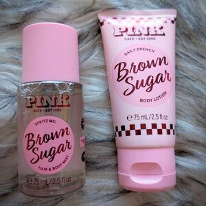 PINK Victoria's Secret Brown Sugar Body Lotion and Mist Set